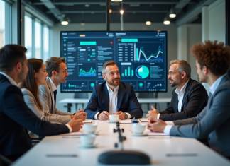 Solution intégrée : définition, avantages et exemples concrets Groupe de professionnels en réunion dans un bureau moderne