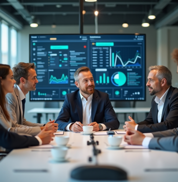 Solution intégrée : définition, avantages et exemples concrets Groupe de professionnels en réunion dans un bureau moderne