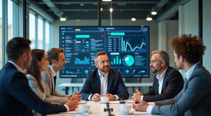 Solution intégrée : définition, avantages et exemples concrets Groupe de professionnels en réunion dans un bureau moderne