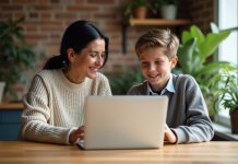 Membres de votre famille : pourquoi ne pas travailler ensemble ? Femme et adolescent travaillant ensemble à la cuisine