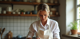 Maîtriser la préparation du foie gras : recette traditionnelle et astuces pour un résultat gourmet Femme en tablier préparant un foie gras frais dans la cuisine