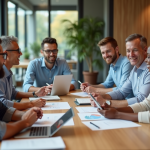 Avantages de posséder des parts dans une entreprise : tout ce qu’il faut savoir Groupe divers d'adultes en réunion de travail