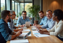 Avantages de posséder des parts dans une entreprise : tout ce qu’il faut savoir Groupe divers d'adultes en réunion de travail