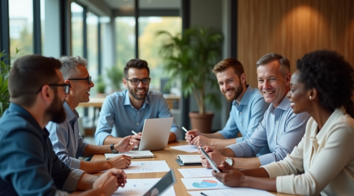 Avantages de posséder des parts dans une entreprise : tout ce qu’il faut savoir Groupe divers d'adultes en réunion de travail