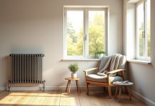 Chaleur douce et économie : un duo gagnant pour votre intérieur Salon moderne avec radiateur et lumière naturelle