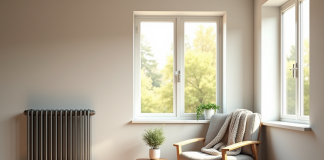 Chaleur douce et économie : un duo gagnant pour votre intérieur Salon moderne avec radiateur et lumière naturelle